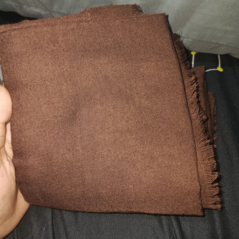 preloved jilbab segi saudia coklat pramuka