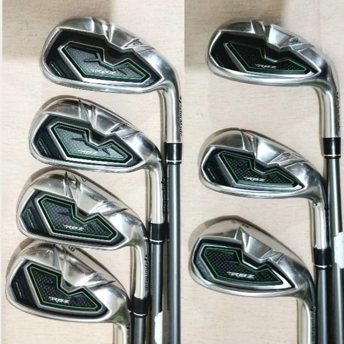 Stick golf iron set Taylor Made RBZ Rocket Ballz original graphite shaft # 5-Sw cocok untuk latihan 