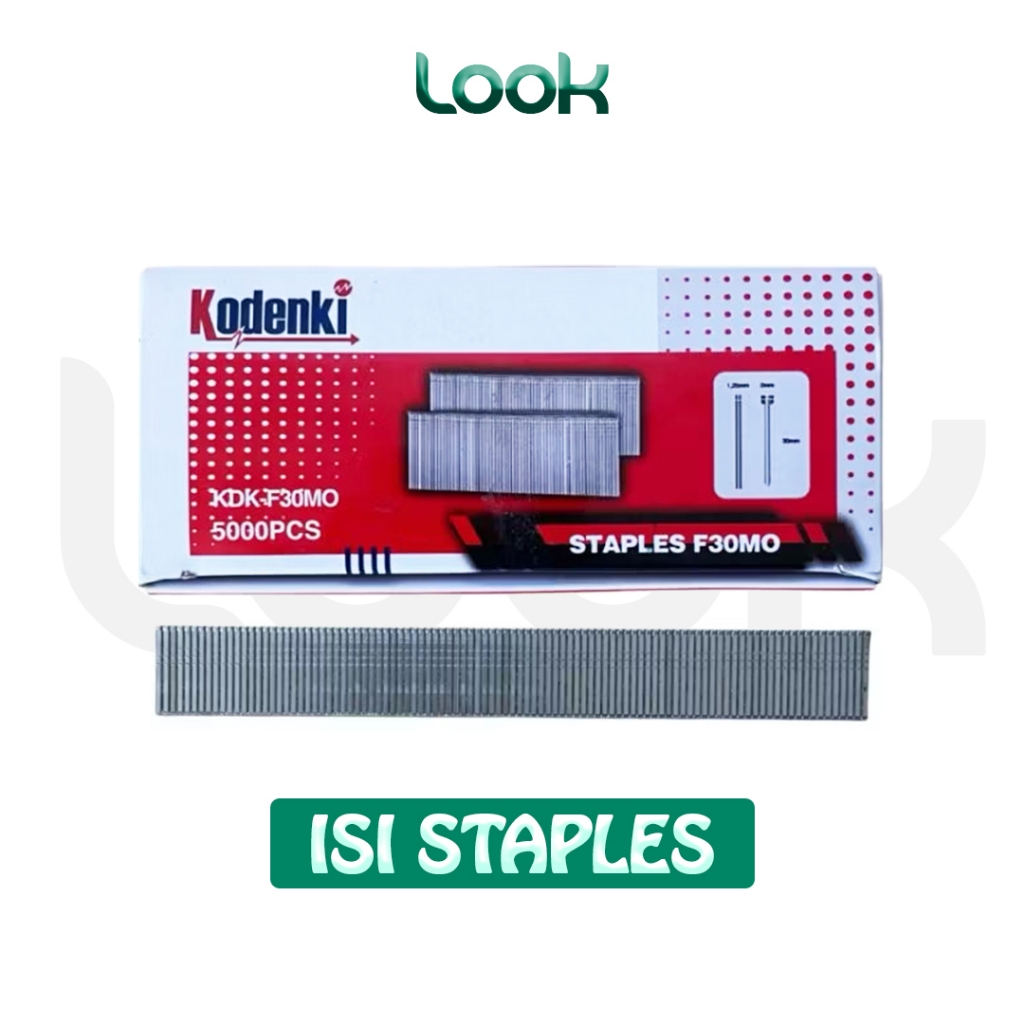 

( 5000 Pcs ) Isi Steples Mesin Paku Tembak F 30 Kondeki | Paku Tembak Refill Air Nailer Gun Lurus