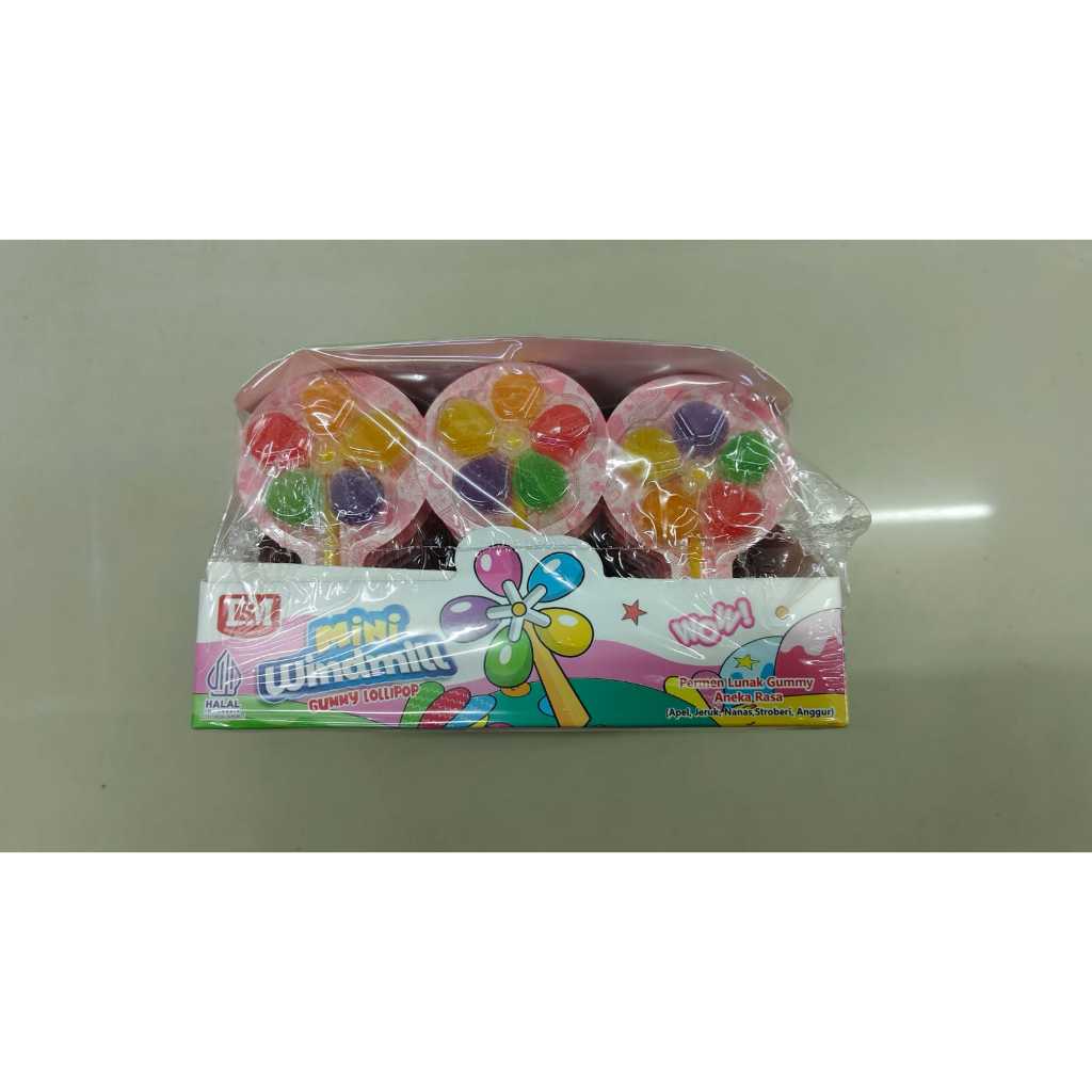 

MINI WINDMILL GUMMY LLLIPOP HARGA GROSIR 1 PAK ISI 30