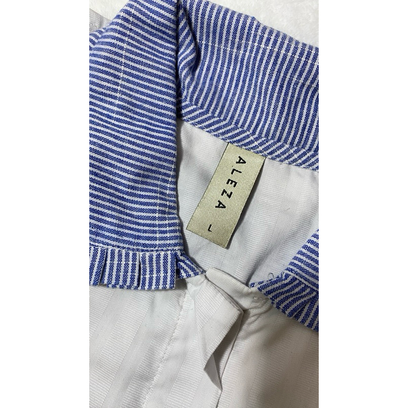 ALEZA Original Baju Wanita Muslim Putih Denim