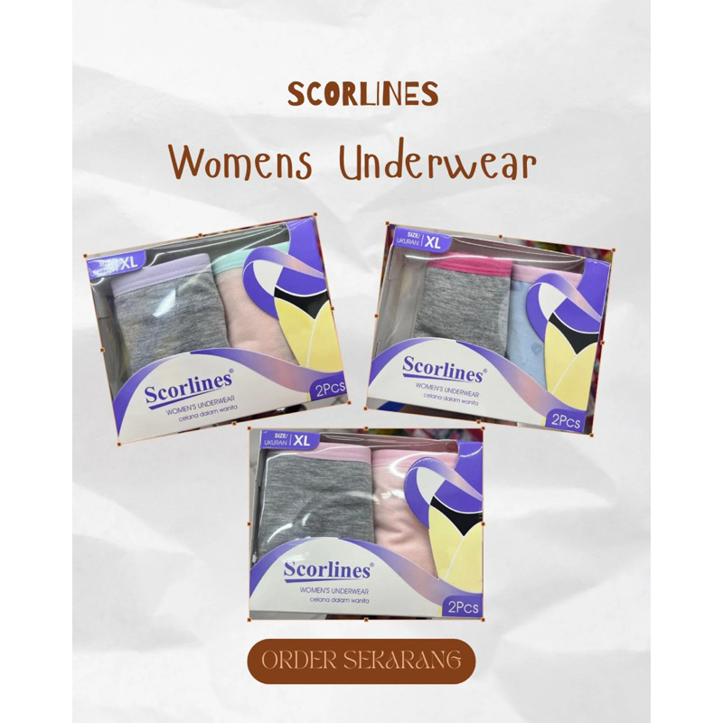 Scorlines celana dalam wanita isi 2
