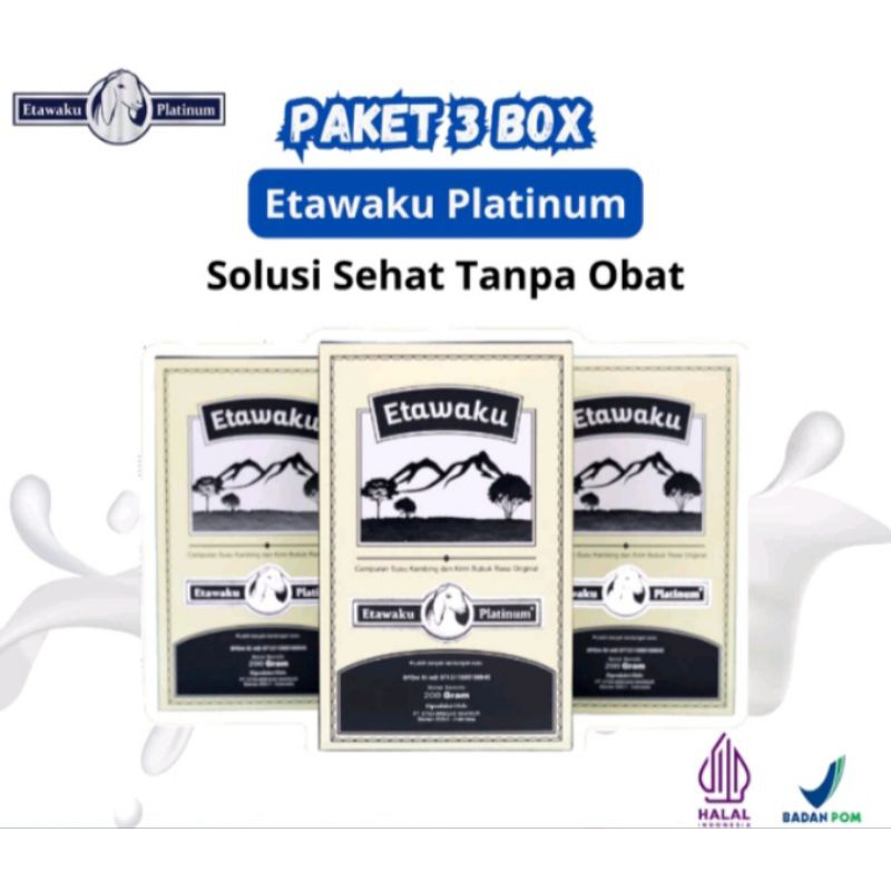 

PAKET 3 BOX ETAWAKU PLATINUM - SOLUSI SEHAT TANPA OBAT