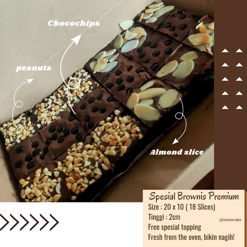 

FUDGY BROWNIES PANGGANG ( ISI 18)