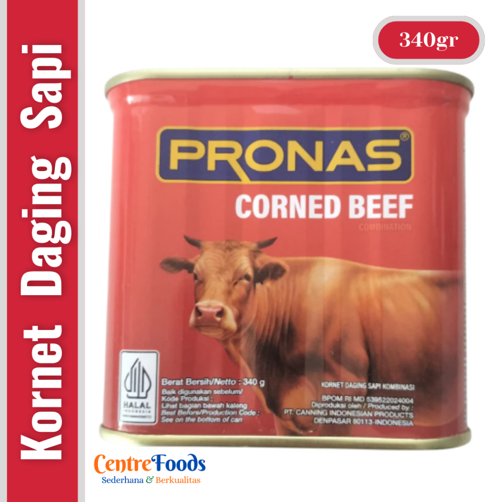 

Kornet Daging Sapi - Corned Beef PRONAS | 340gr [ Harga Per PCS ]