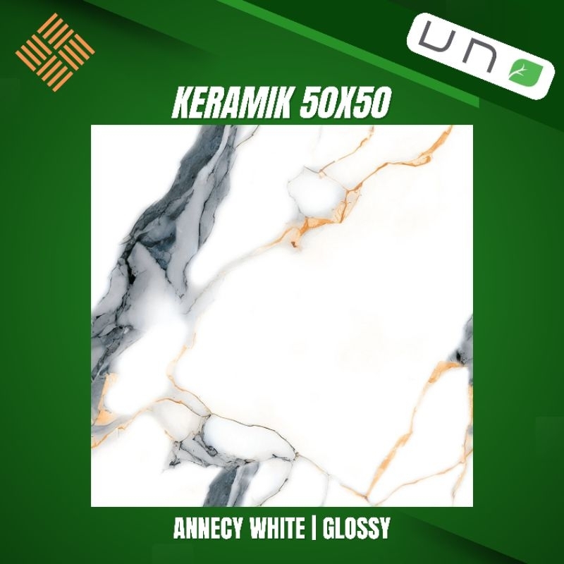 KERAMIK 50X50 ANNECY WHITE | GLOSSY | UNO