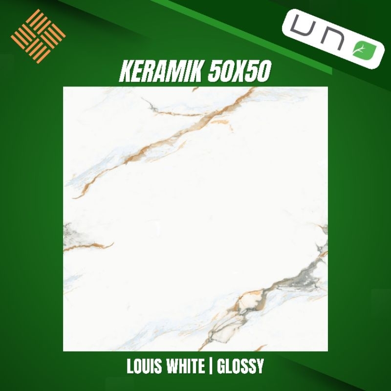 KERAMIK 50X50 LOUIS WHITE | GLOSSY | UNO
