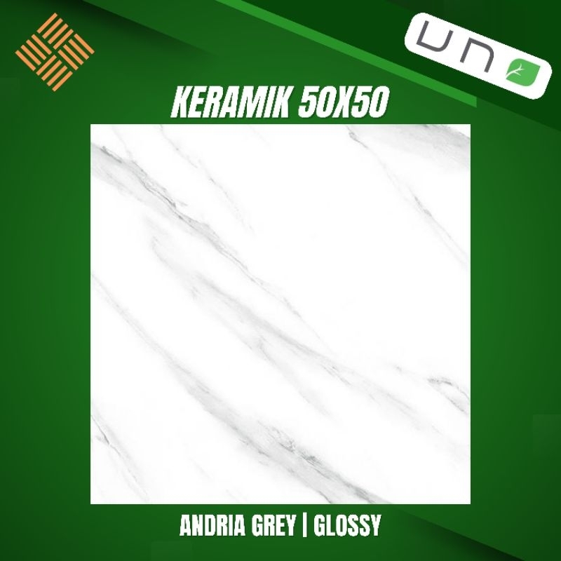 KERAMIK 50X50 ANDRIA GREY | GLOSSY | UNO