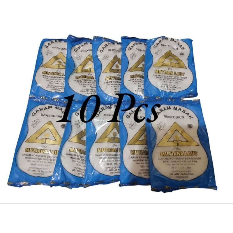 

Paket 10 Pcs Garam Masak Konsumsi Beryodium Cap Mutiara Laut Meja Makanan Keluarga untuk IQ Anak