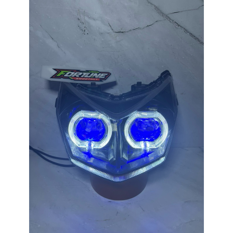 reflektor/lampu depan honda supra x 125 fi th 2013-2018 custom ala biled 2.5 inch sinarterang