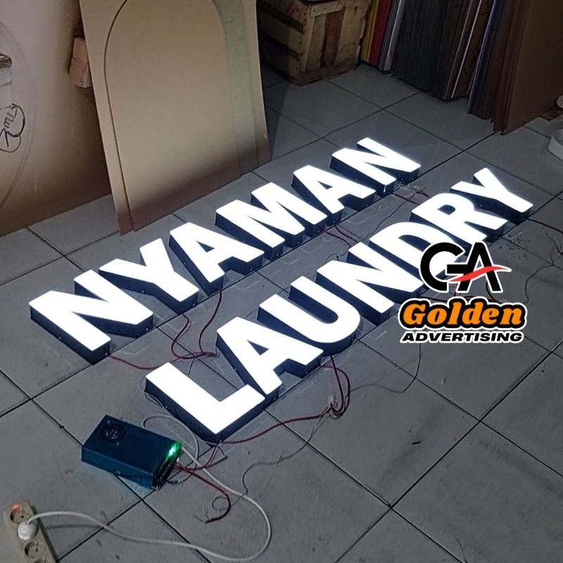 Huruf Timbul Akrilik Custom / Letter Timbul Lampu / Akrilik Sign