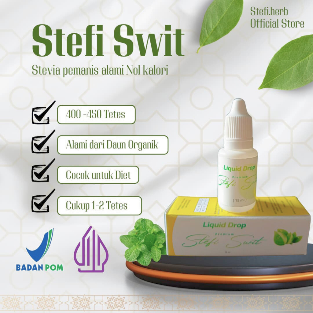 

STEVIA 15 ML NOL KALORI CAIR ORIGINAL STEFIA