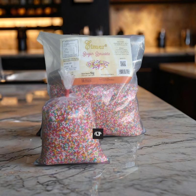 

Elmer Sugar Sprinkle Warna Warni / Mutiara Seni | Repack 100 gr