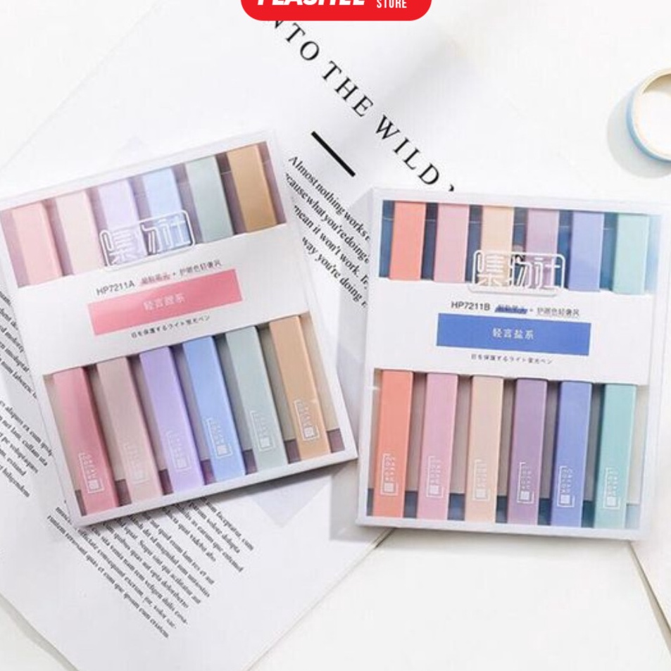 

Flashee Highlighter Spidol 6 PCS Highlighter 2 In 1 Double Brush Spidol Warna Pastel