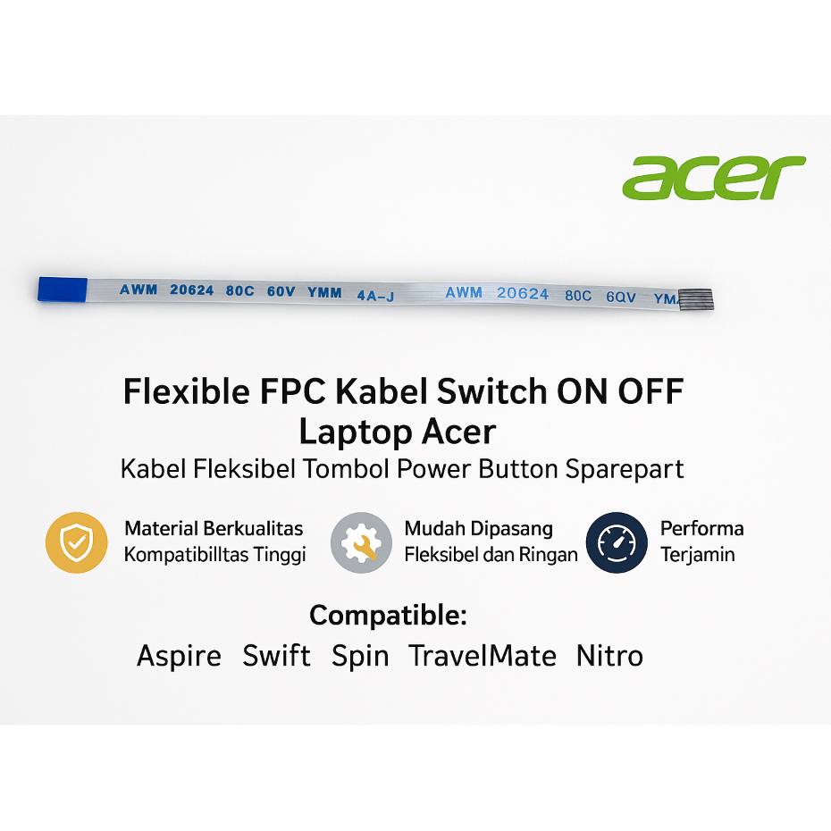 Kabel Power Button Acer Aspire Nitro Swift Spin - Panduan Penggantian