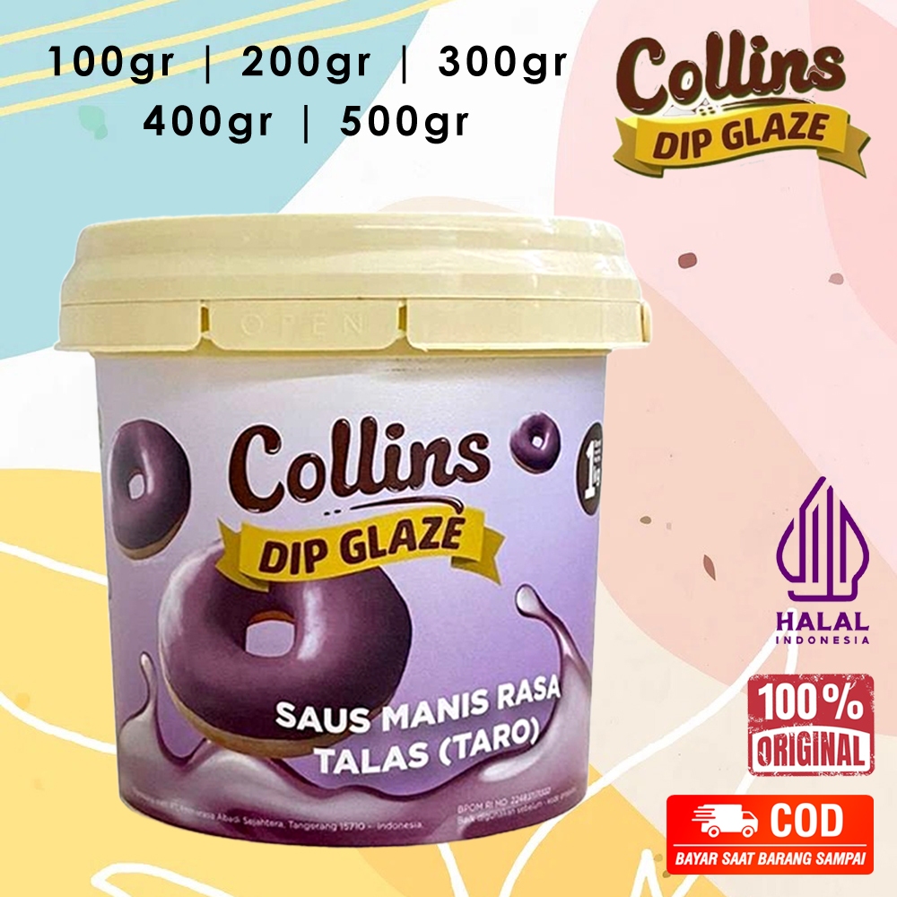 

Selai Collins Dip Glaze Rasa Taro EXP 1/27 | Saus Manis Pasta Selai Donat Roti Rasa Taro