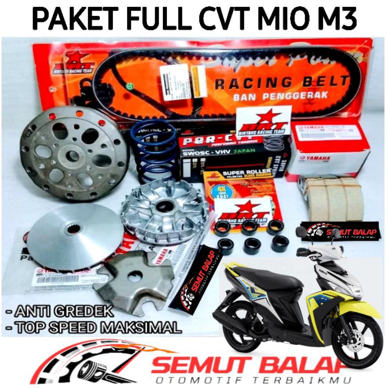 BRT PAKET FULL KIRIAN CVT MIO M3 MIO 125 ANTI GREDEK PAKET CVT MIO S 125 MIO Z 125 SOUL GT 125 MIO M