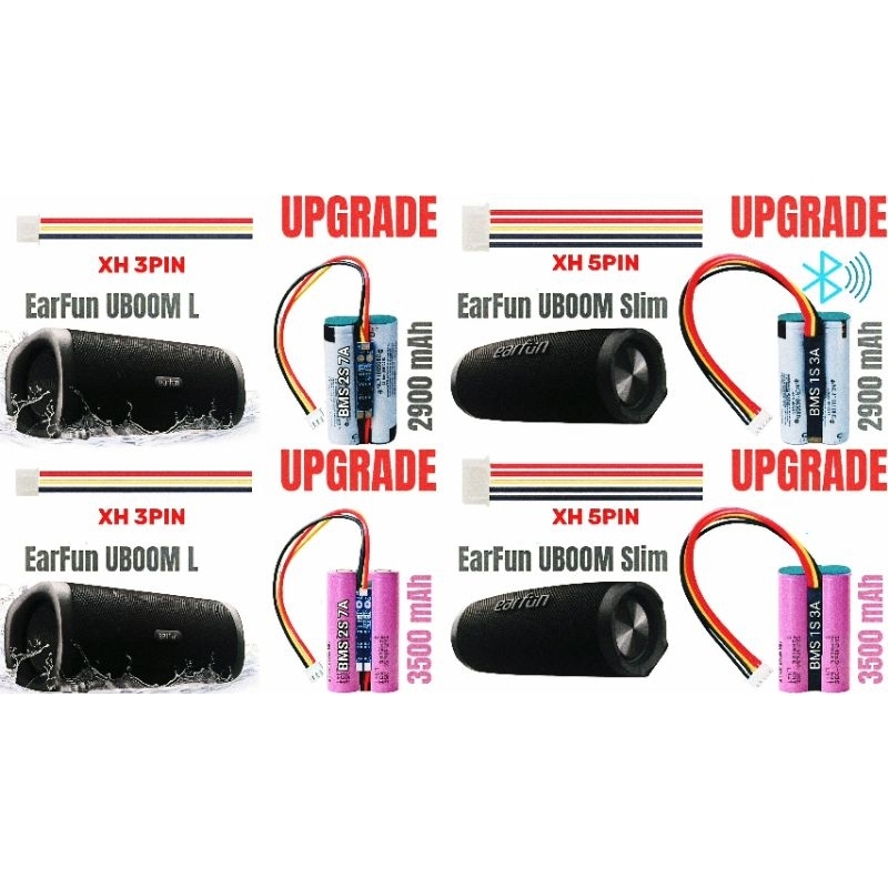 Qlola Money Battery Earfun Uboom L/Slim Bms 1S 2S 3A 7A 3500 Mah Hig Capacity.