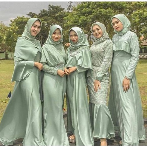 Kain Paket Bridesmaid Seragam Keluarga Satin PolosKain Paket Bridesmaid Paket Seragaman Bridesmaid