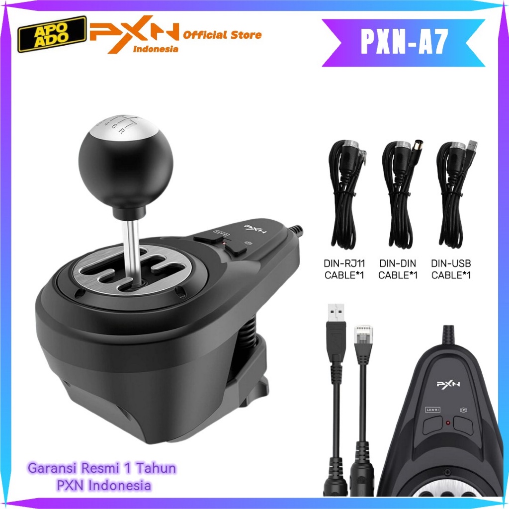 PXN A7 Gaming Steering Wheel 6+1 Gear Shifter A7 for V10, V12 Racing Simulator Steering Wheel For PC