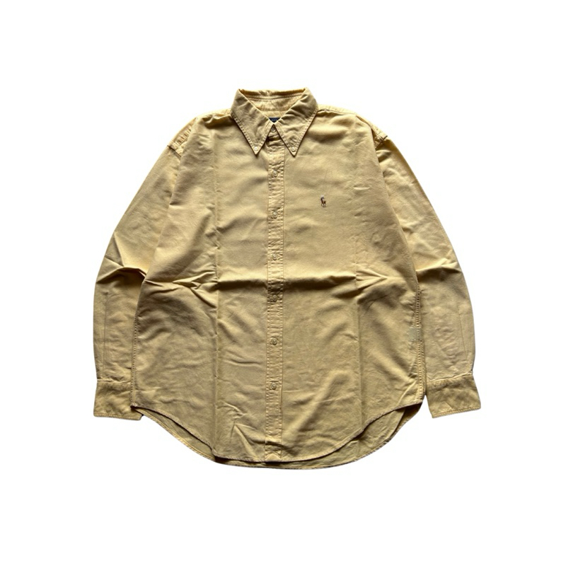 Kemeja Oxford Polo Ralph Lauren Yellow / Kuning Second Original
