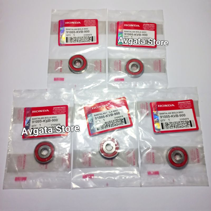 Paket 5 PCS Bearing 6002 Laher Bak Cvt Motor Honda Vario 110 Karbu Beat Karbu Scoopy Karbu Spacy Kar