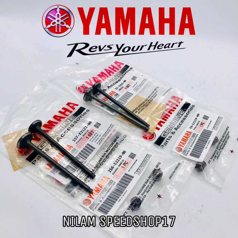 KLEP SET VALVE 4PCS PLUS SEAL KLEP YAMAHA JUPITER MX OLD NEW/VIXION OLD/NEW NVL NVA R15 MT150 MX KIN