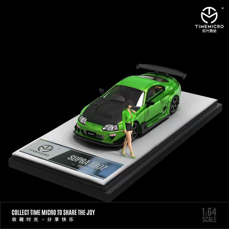 Time Micro Toyota Supra A80Z Green with FIGURE TM64409