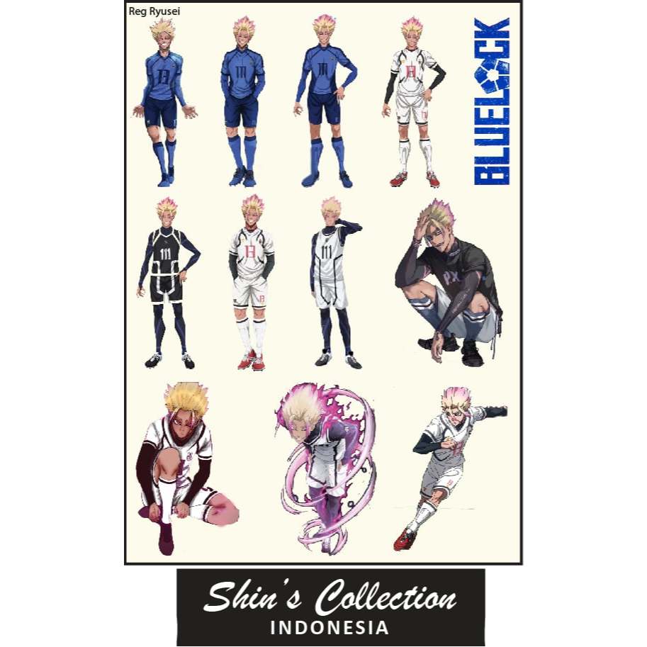 

Sticker stiker Shidou Ryusei solo blue lock 1 pc