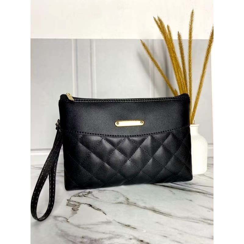 Tas Tangan Wanita Clutch Dompet Pouch Wanita Bordir Kombinasi Miniso