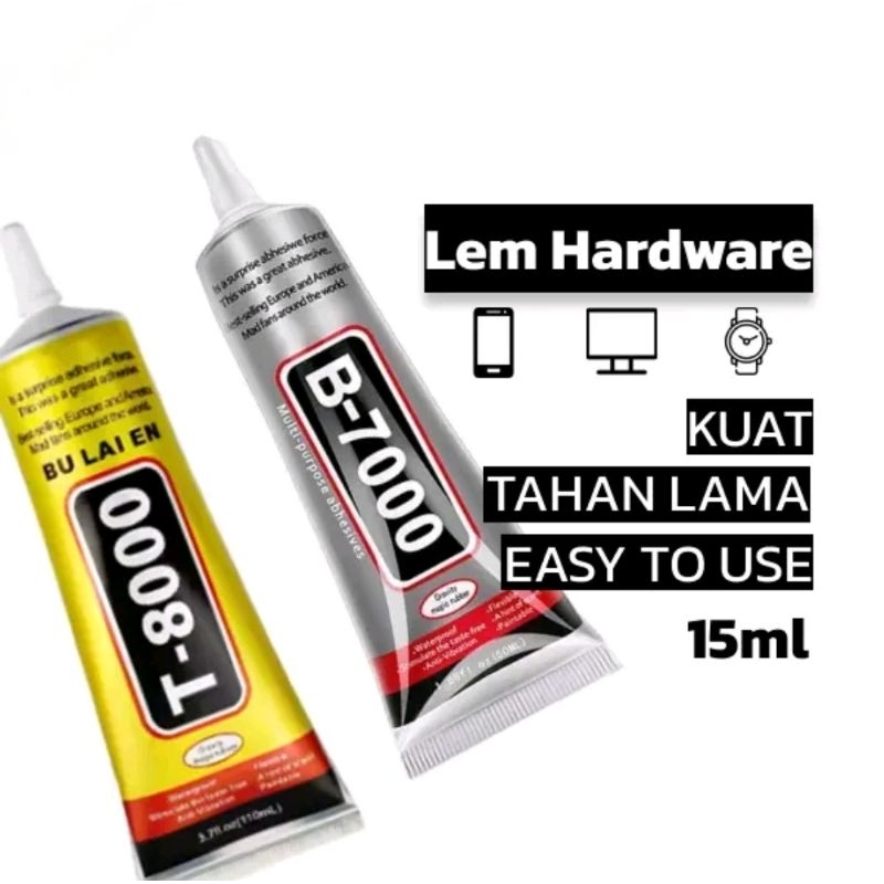 

Lem LCD Casing Touchscreen T-7000 Clear Hitam Putih Lem 50ML dan 15ML Bag Kesing Ponsel hp Lam lcd Handphone Backdoor Lensa Camera dll Perekat