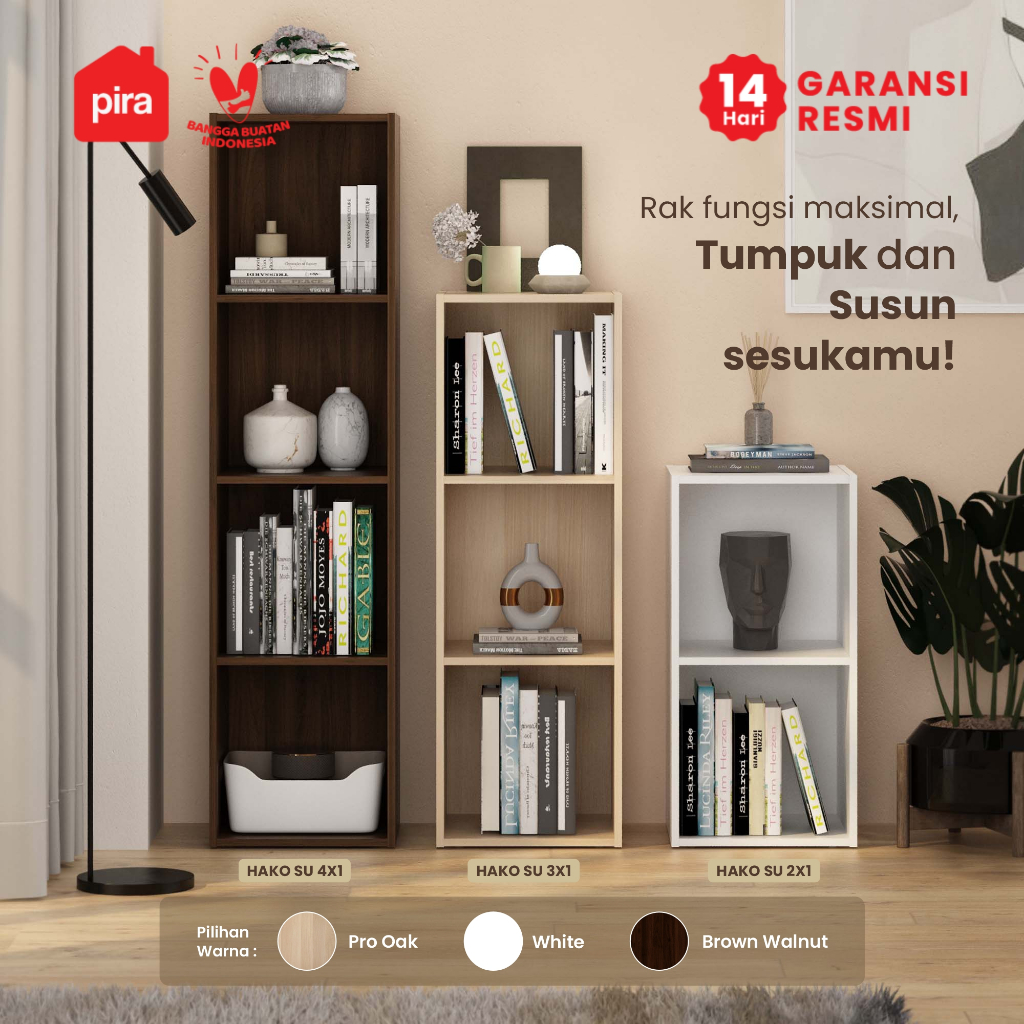 Pira Metropolis -  Hako SU 4X1 Rak 4 Susun / Rak Susun Serbaguna / Rak Buku