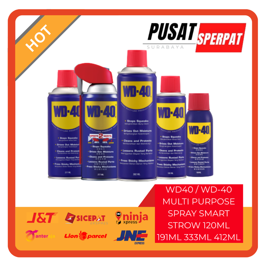 WD-40 - wd40 / wd-40 multi purpose spray smart strow 120ml 191ml 333ml 412ml (harga/pcs)