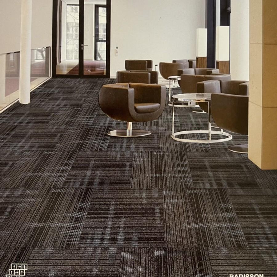 Karpet Tile Radisson / Karpet Ruangan Kantor / Karpet Hotel Tile Murah / Karpet Tile Motif Garis Tus