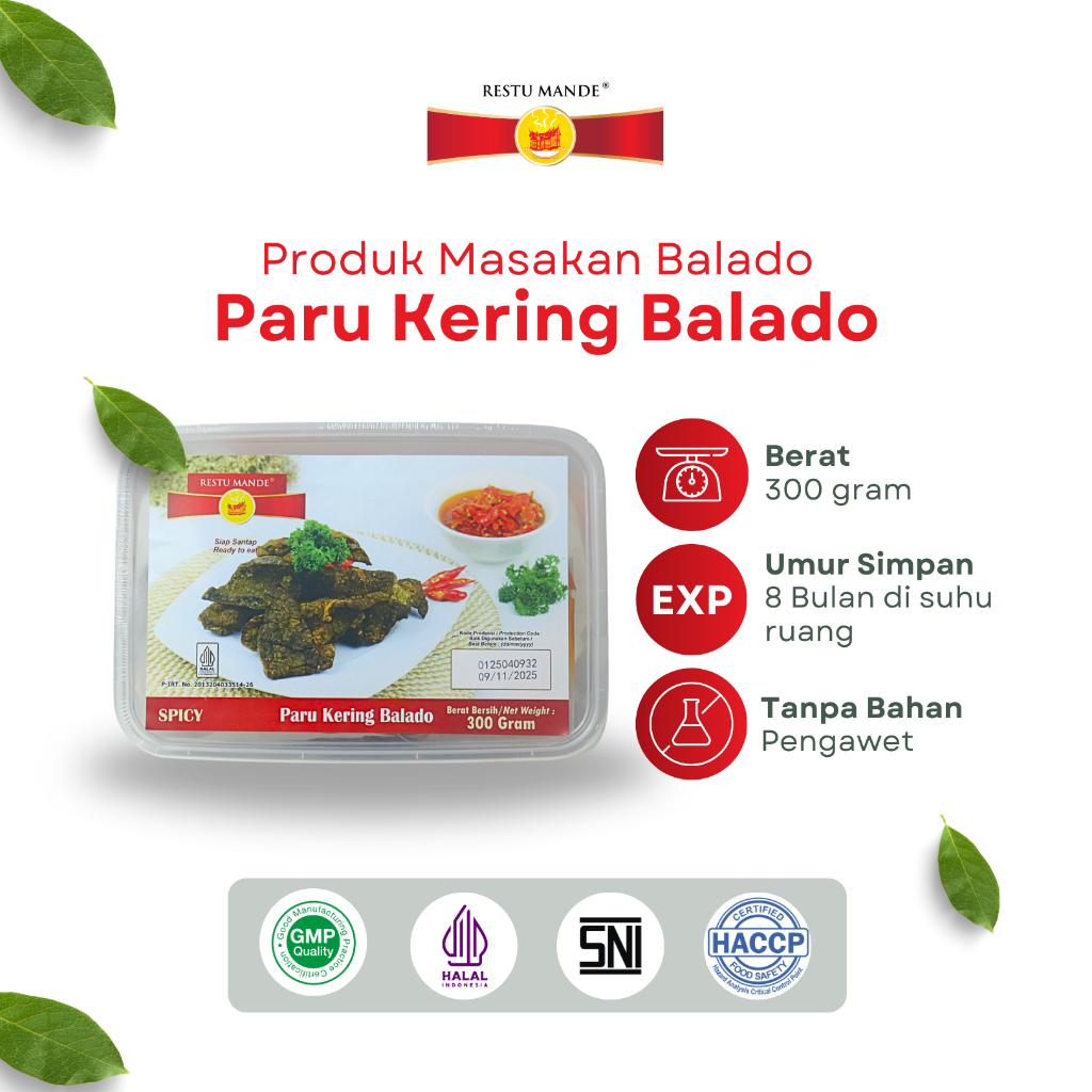 

Restu Mande Paru Kering balado Restu Mande 300gr
