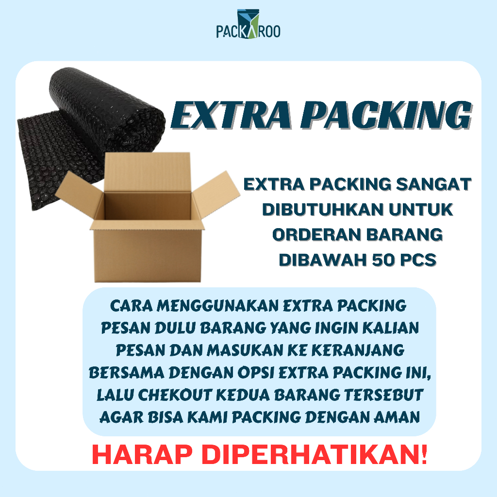 

EXTRA PACKING KARDUS DAN BUBBLE WRAP