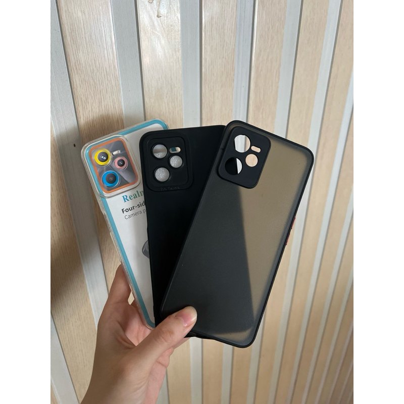 REALME C35 CASE POLOS BENING CLEAR HITAM BLACK MATTE PRO CAM REALME C35