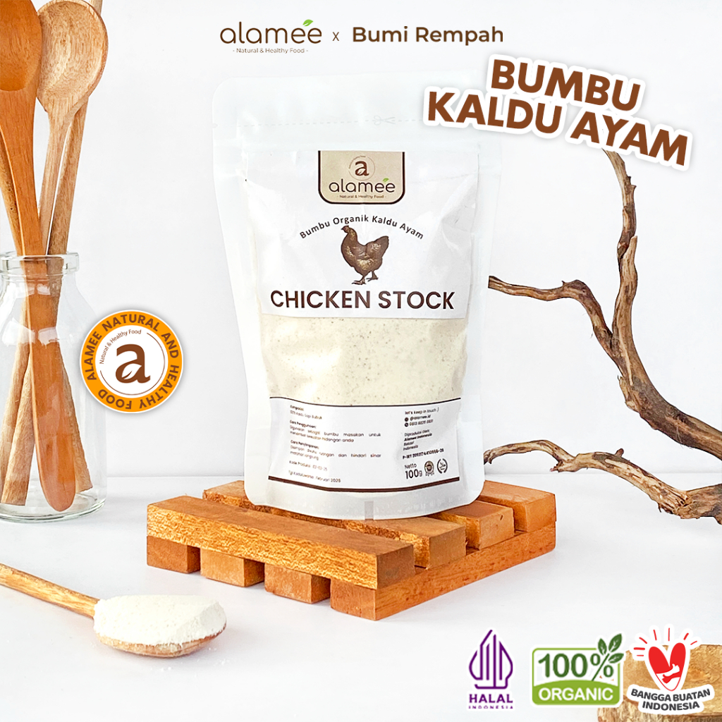 

ALAMEE Bumbu Kaldu Ayam Bubuk Non MSG Organik Chicken Powder Seasoning 100gr