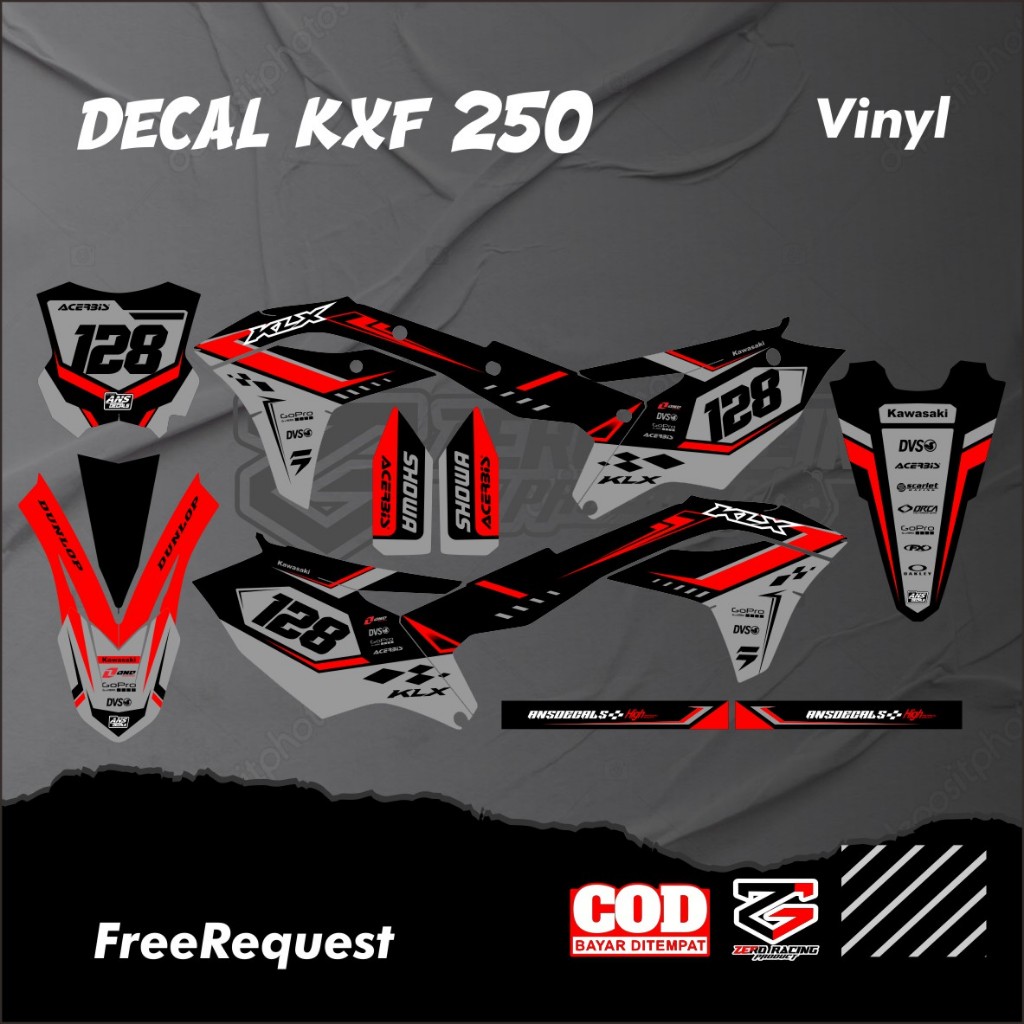 DECAL STICKER KX 250F FULL BODY DECAL KX 250F OLD DECAL STIKER VARIASI KX 250F NEW FREE REQUEST