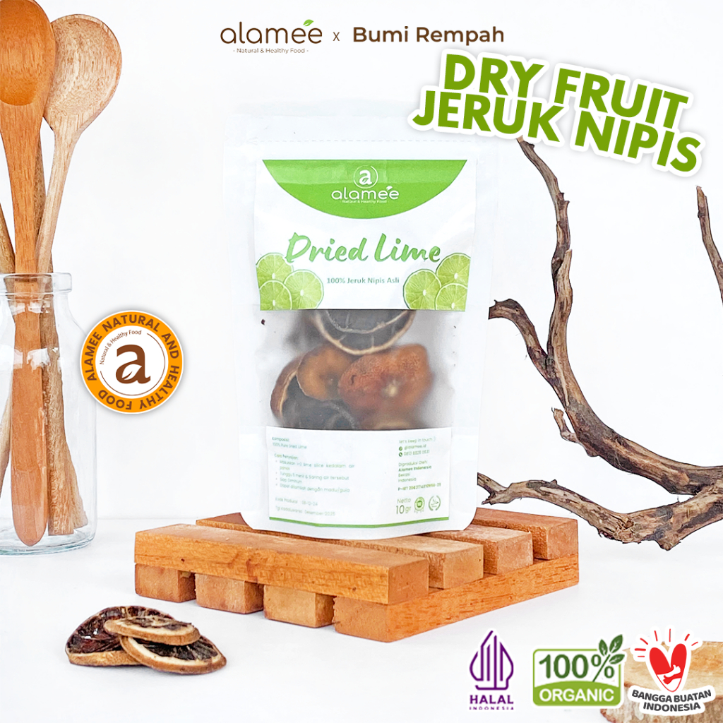 

ALAMEE Jeruk Nipis Kering Dried Lime Slice Tea Teh Herbal Buah Iris Organik Siap Seduh Minum 10gr