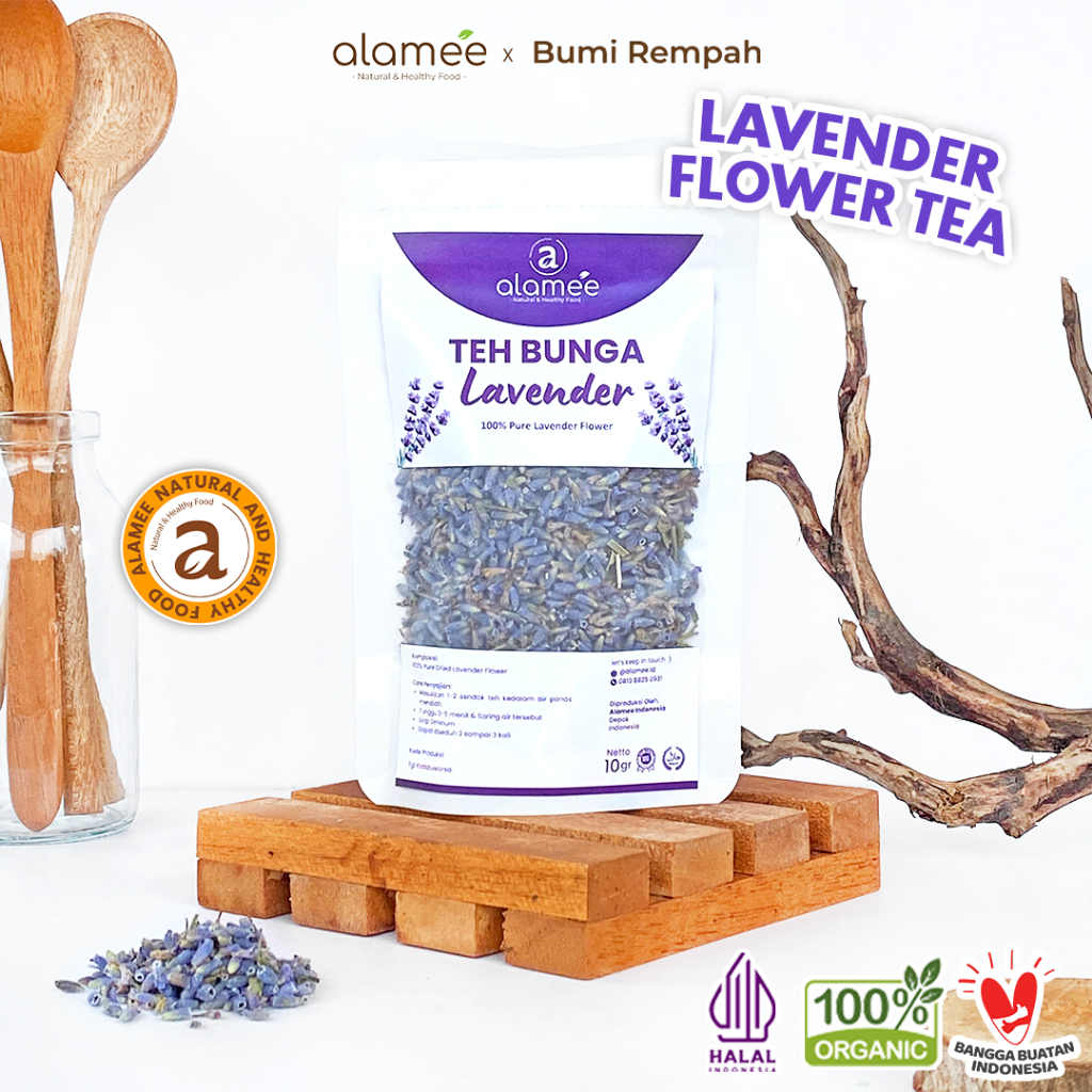 

ALAMEE Teh Bunga Lavender Insomnia Tea Organik Kering Dried Flower Herbal Alami Organic 10gr