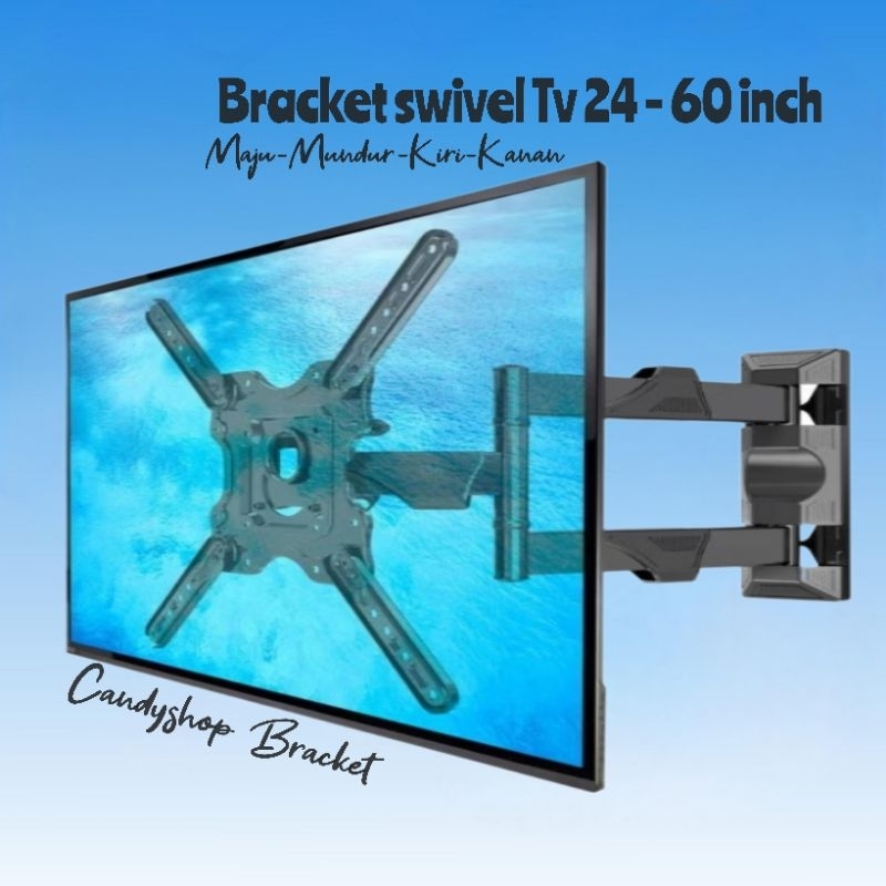 bracket monitor led tv 32" 65" inch swing arm mounting