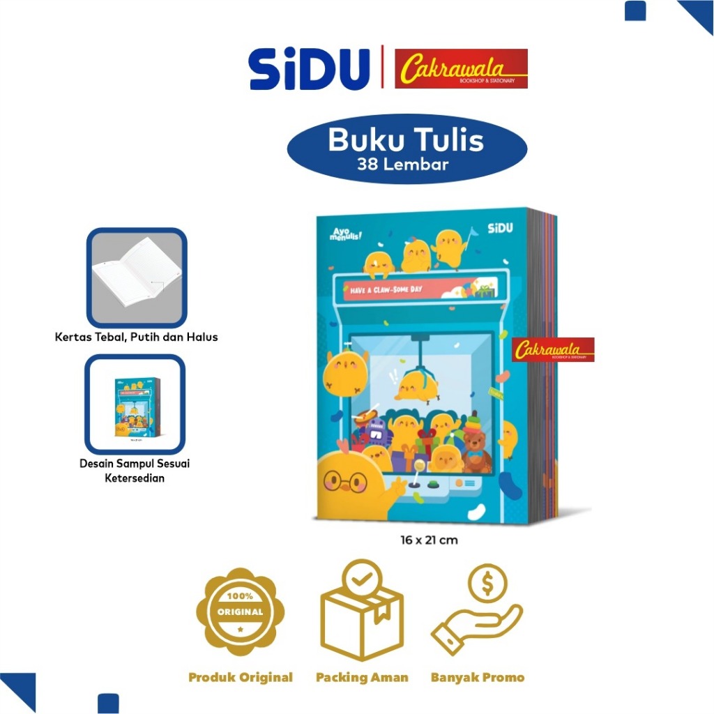 

Buku Tulis SIDU 38 Lembar - 1 Pack Isi 10 Buku | Buku Sekolah Murah Berkualitas