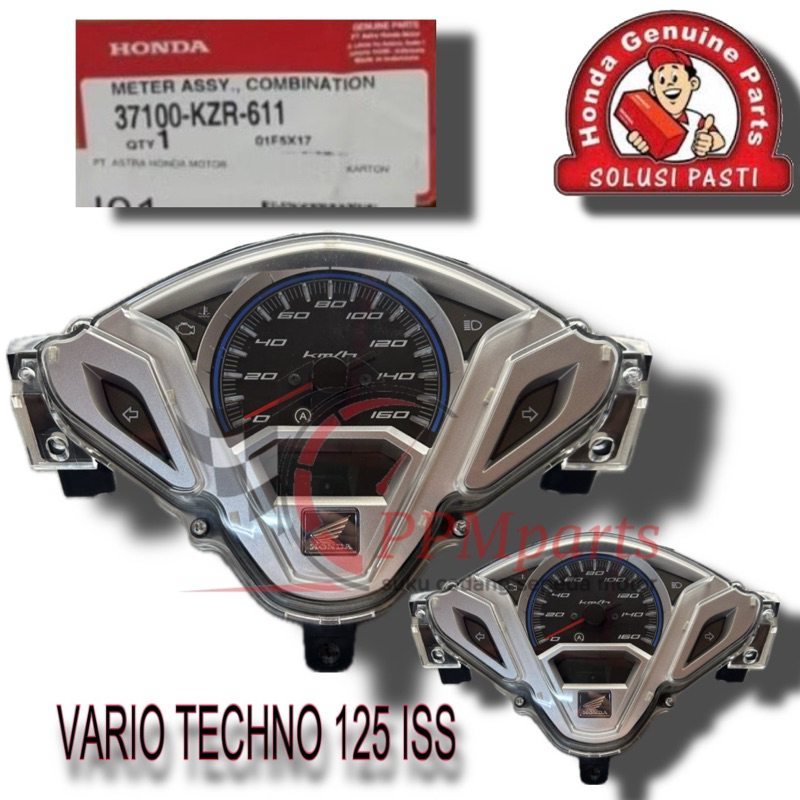 Speedometer Honda Vario Techno 125 Helm-In FI 37100-KZR-B11 & 37100-KZR-601 Original Honda