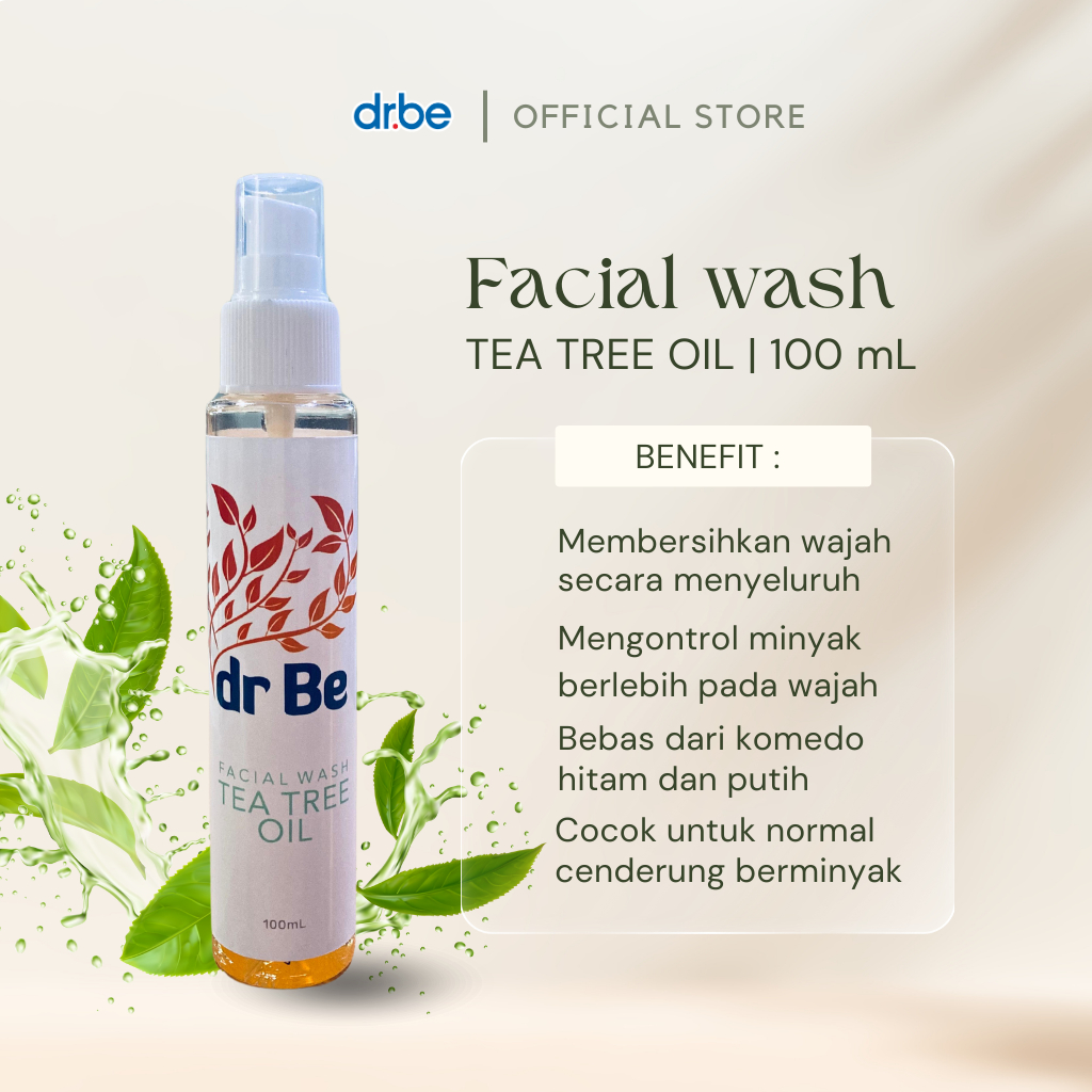 dr be glow - Facial Wash Tea Tree Oil - Pembersih wajah 100mL