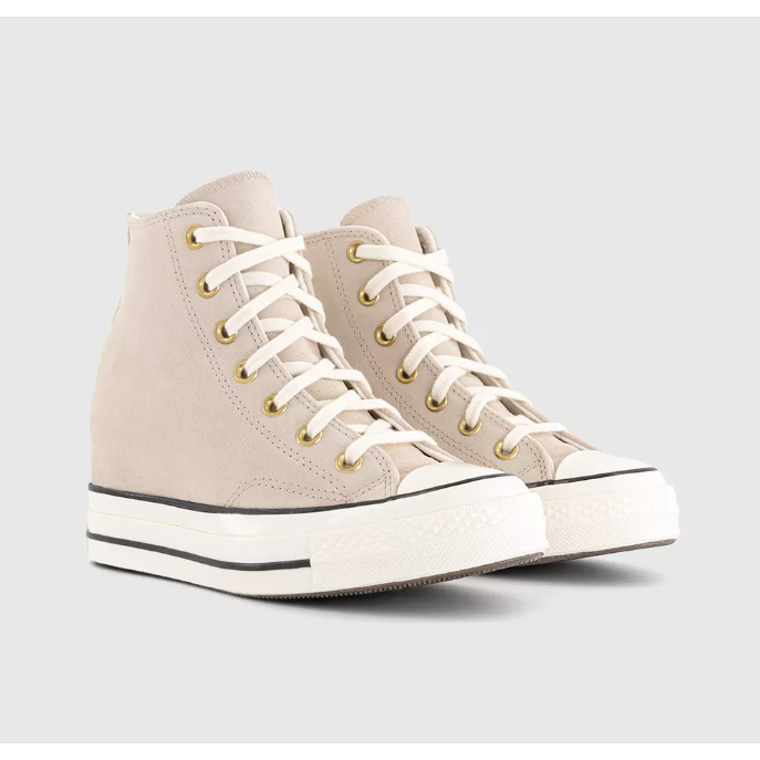Converse Chuck 70 70s Wedge Platform Lifted Height Soft Suede Hi Warm Clay