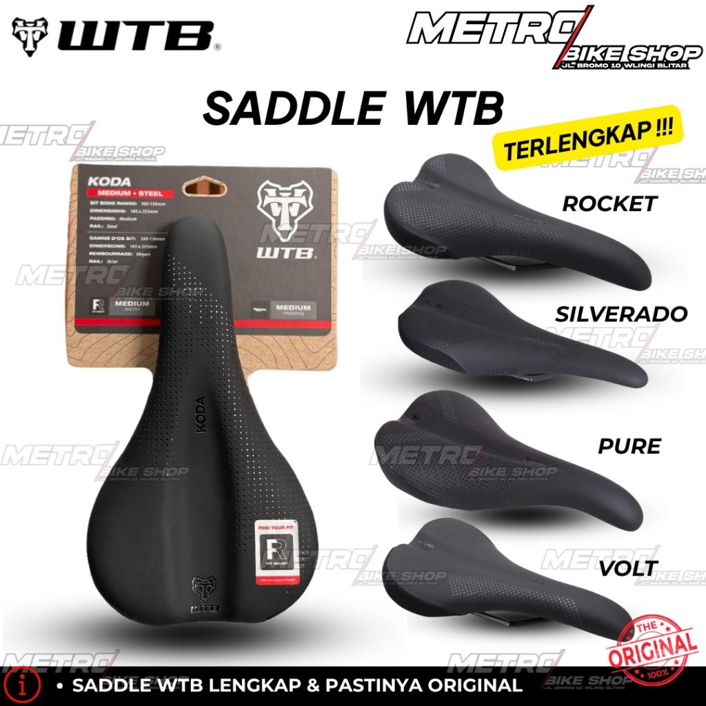 Saddel WTB Rocket Volt Pure Silverado Saddle WTB Sadel sepeda gunung sadel MTB