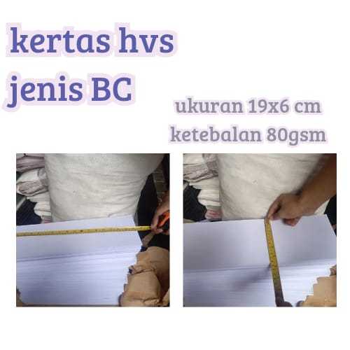 

KERTAS HVS BAHAN BC / HVS TEBAL