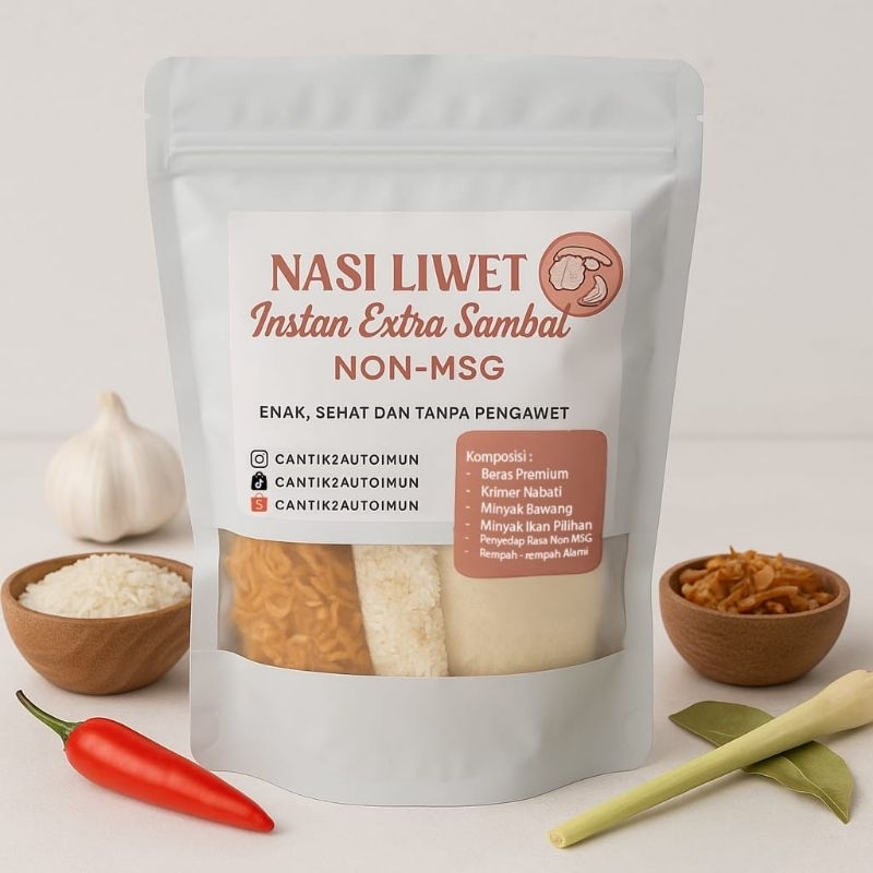 

Nasi Liwet Instan Extra Sambal Terasi – Non MSG, Tanpa Santan & Pengawet