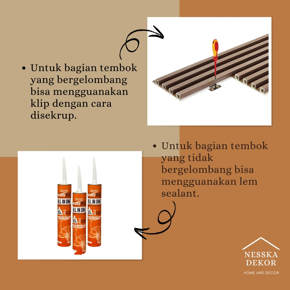 Wood Panel WPC Ukuran 290cm / ND WallPanel PVC / WPC motif Kayu Bandung / Wallpanel Bahan Premium